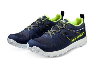 Mammut Trail-Laufschuhe Saentis Low GTX (wasserdicht) marineblau/lime Herren